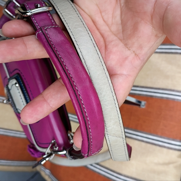 Coach Legacy Mini Willis Berry Colorblock Leather Crossbody Bag - Picture 10 of 17